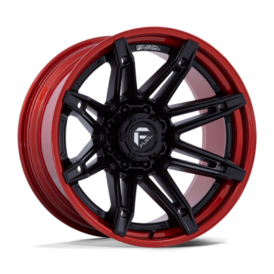 Fuel Wheel - Fuel Wheel, 20X10, FC401 BRAWL, MATTE BLACK W/ CANDY RED LIP