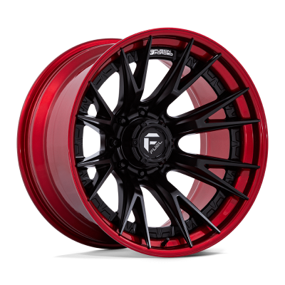 Fuel Wheel - Fuel Wheel, 20X10, FC402 CATALYST, MATTE BLACK W/ CANDY RED LIP