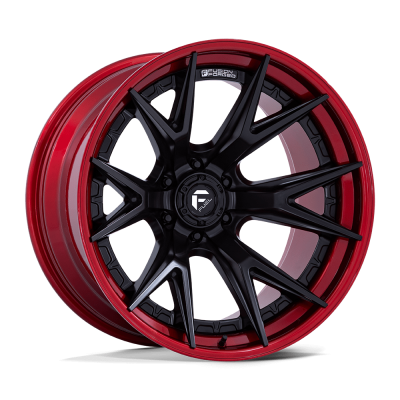 Fuel Wheel - Fuel Wheel, 22X12, FC402 CATALYST, MATTE BLACK W/ CANDY RED LIP