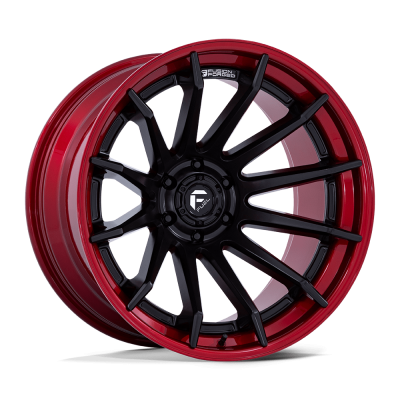 Fuel Wheel - Fuel Wheel, 20X10, FC403 BURN, MATTE BLACK W/ CANDY RED LIP