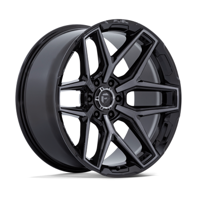 Fuel Wheel - Fuel Wheel, 20X9, FLUX, GLOSS BLACK BRUSH FC GRAY DDDT