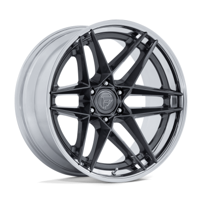 Fuel Wheel - Fuel Wheel, 22X10, FC408 FLIGHT, GLOSS GUNMETAL W/ CHROME LIP