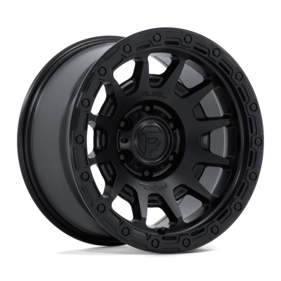 Fuel Wheel - Fuel Wheel, 18X9, FC884 FORTRESS, MATTE BLACK W/ GLOSS BLACK LIP
