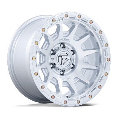 Fuel Wheel - Fuel Wheel, 17X8.5, FC884 FORTRESS, GLOSS SILVER W/ MACHINED FACE