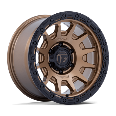 Fuel Wheel - Fuel Wheel, 17X8.5, FC884 FORTRESS, MATTE BRONZE W GLOSS BLACK LIP