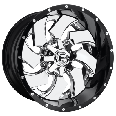 Fuel Wheel - Fuel Wheel, 22X8.25, D240 CLEAVER, CHROME W/ GLOSS BLACK LIP