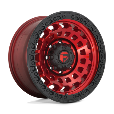 Fuel Wheel - Fuel Wheel, 17X8.5, D632 ZEPHYR, CANDY RED BLACK BEAD RING
