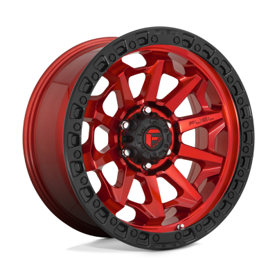 Fuel Wheel - Fuel Wheel, 17X9, D695 COVERT, CANDY RED BLACK BEAD RING