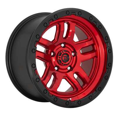 Fuel Wheel - Fuel Wheel, 20X9, D732 AMMO, CANDY RED BLACK BEAD RING