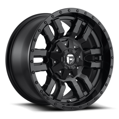 Fuel Wheel - Fuel Wheel, 18X8, D596 SLEDGE, MATTE BLACK GLOSS BLACK LIP