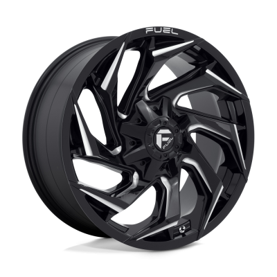 Fuel Wheel - Fuel Wheel, 20X9, D753 REACTION, GLOSS BLACK MILLED