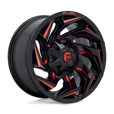 Fuel Wheel - Fuel Wheel, 18X9, D755 REACTION, GLOSS BLACK MILLED W/ RED TINT