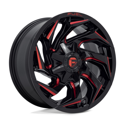 Fuel Wheel - Fuel Wheel, 18X9, D755 REACTION, GLOSS BLACK MILLED W/ RED TINT