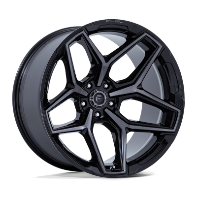Fuel Wheel - Fuel Wheel, 20X10, FLUX, GLOSS BLACK BRUSH FC GRAY DDDT