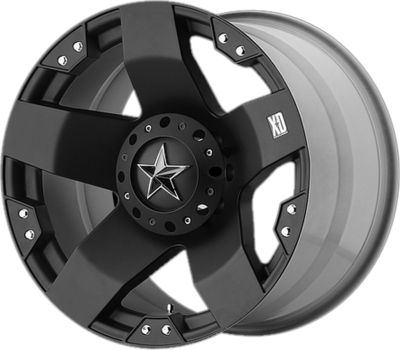 XD SERIES WHEELS - 22 x 9.5 XD  ROCKSTAR MATTE BLACK - BLANK - 5.72" BS