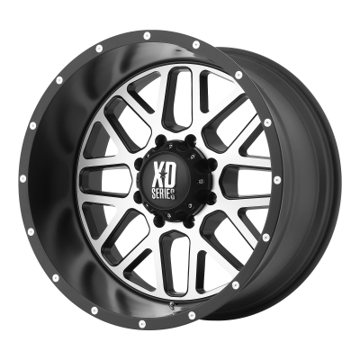 XD SERIES WHEELS - 20 x 12 XD  GRENADE SATIN BLACK W/ MACHINED FACE - 5X5.0 - 4.77" BS
