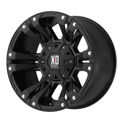 XD SERIES WHEELS - 17 x 9 XD  MONSTER 2 MATTE BLACK - 5X4.5/5.0 - 4.53" BS