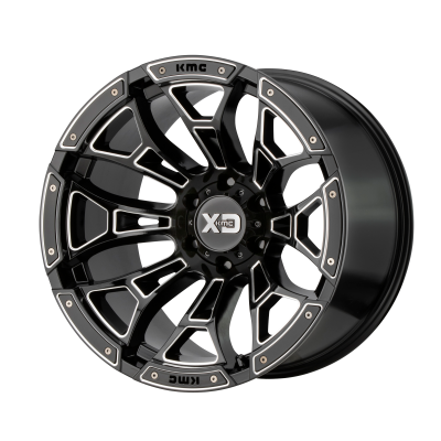 XD SERIES WHEELS - 20 x 12 XD  BONEYARD GLOSS BLACK MILLED - 8X6.5 - 4.77" BS
