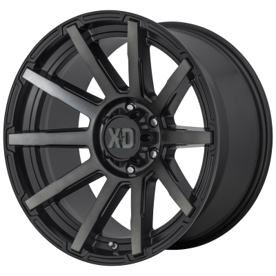 XD SERIES WHEELS - 22 x 10 XD  OUTBREAK SATIN BLACK W/ GRAY TINT - 5X5.0 - 4.79" BS