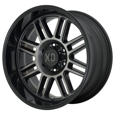 XD SERIES WHEELS - 20 x 9 XD  CAGE GLOSS BLACK W/ GRAY TINT - 8X6.5 - 5" BS