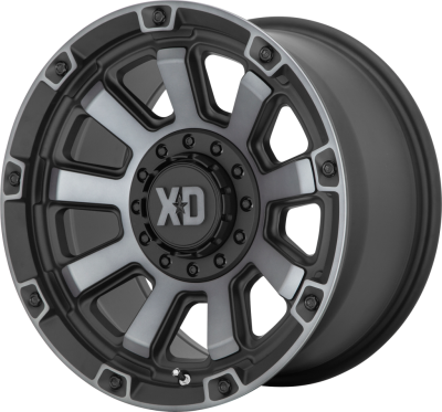 XD SERIES WHEELS - 20 x 9 XD Monster III SATIN BLACK W/ GRAY TINT - 5X5.0/5.5 - 5" BS