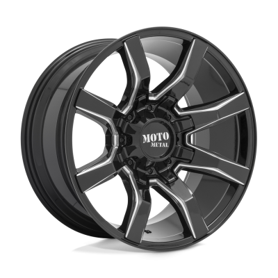 MOTO METAL - 20X10 MM MO804 SPIDER GLOSS BLACK MILLED 8X6.5
