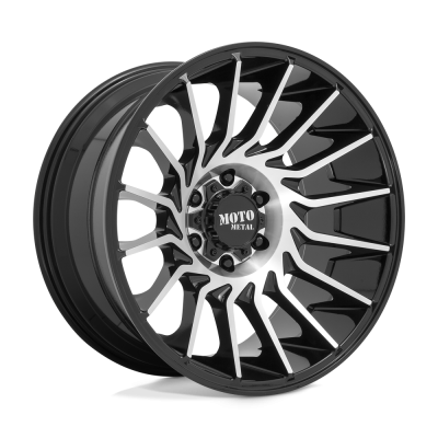 MOTO METAL - 20X10  MO807 GLOSS BLACK MACHINED 5X5.0