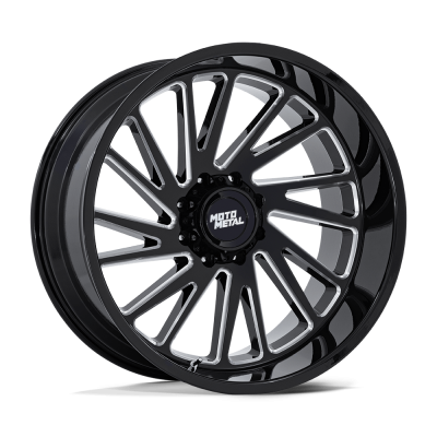 MOTO METAL - 20X10 MILL MO811 COMBAT GLOSS BLACK MILLED 8X180