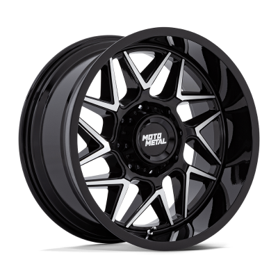 MOTO METAL - 20X9  MO812 TURBINE GLOSS BLACK W/ MACHINED FACE 5X5