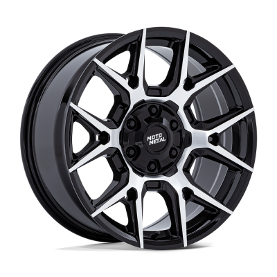 MOTO METAL - 20X9  MO813 MASON GLOSS BLACK W/ MACHINED FACE 6X135/5.5