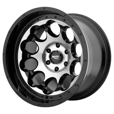 MOTO METAL - 20X9  MO990 ROTARY GLOSS BLACK MACHINED 5X5.5