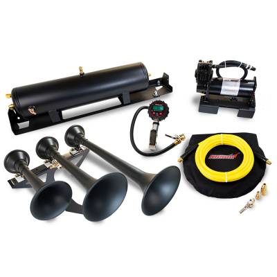 Kleinn Automotive Air Horns - Kleinn Automotive Air Horns SDKIT17-734STL Onboard Air System w/Horns