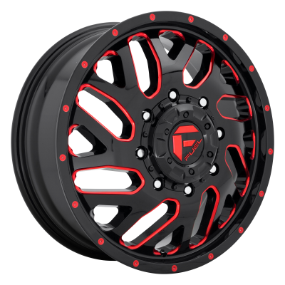 Fuel Wheel - Fuel UTV D656 TRITON UTV 4X137 4.51 Backspace GLOSS BLACK W/ RED TINT