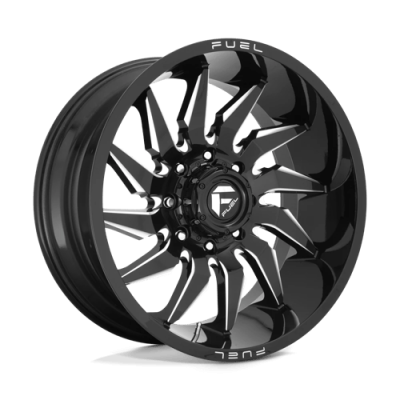 Fuel Wheel - Fuel 1PC D744 SABER 5X5.0 5.04 Backspace GLOSS BLACK MILLED