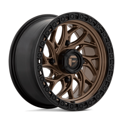 Fuel Wheel - Fuel UTV D777 RUNNER UTV 4X137 4.39 Backspace BRONZE W/ BLACK RING