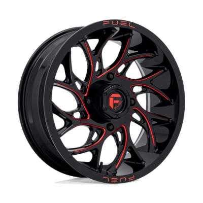 Fuel Wheel - Fuel UTV D779 RUNNER UTV 4X137 4.51 Backspace GLOSS BLACK MILLED W/ CANDY RED TINT
