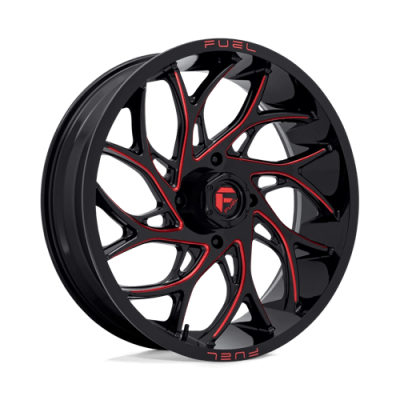 Fuel Wheel - Fuel UTV D779 RUNNER UTV 4X137 4 Backspace GLOSS BLACK MILLED W/ CANDY RED TINT