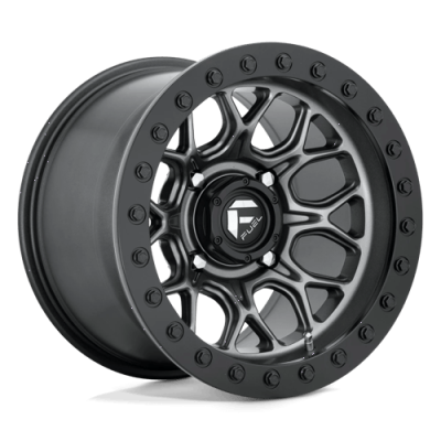 Fuel Wheel - Fuel UTV D919 TECH UTV BEADLOCK 4X137 5.5 Backspace MATTE GUNMETAL BLACK BEAD RING