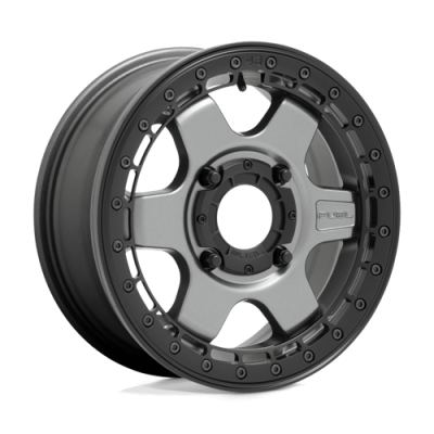 Fuel Wheel - Fuel UTV D923 BLOCK UTV BEADLOCK 4X156 5 Backspace MATTE GUNMETAL W/ BLACK RING