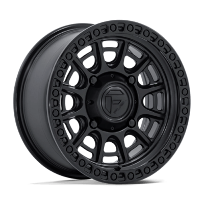 Fuel Wheel - Fuel UTV FV832 CYCLE UTV 4X110 5.5 Backspace MATTE BLACK W/ GLOSS BLACK LIP