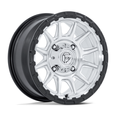 Fuel Wheel - Fuel UTV FV866 PISTON UTV 4X137 4.39 Backspace HYPER SILVER MACHINED W/ MATTE BLACK LIP