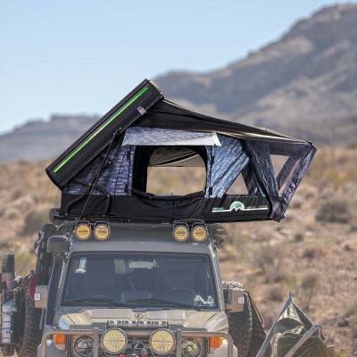 Overland Vehicle Systems - XD Everest 2 - Cantilever Aluminum Roof Top Tent, 2 Person, Grey Body and Black Rainfly Overland Vehicle Systems