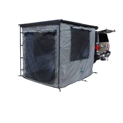 Overland Vehicle Systems - HD Nomadic 2.0 Awning Room Enclosure, Grey Body, Green Trim (4 Walls and Floor) Overland Vehicle Systems