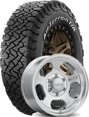 BF Goodrich - 37x12.50R17/F BFG All-Terrain T/A KO3 on 17x9 M/T Canyon Polish