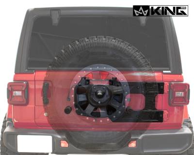 King 4WD - King - Baumer Jeep JL Tire Carrier