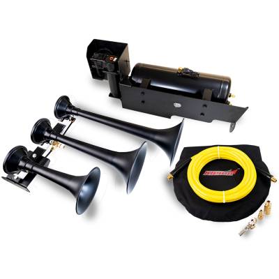 Kleinn Automotive Air Horns - Kleinn Automotive Air Horns SDKIT-734 Onboard Air System w/Horns