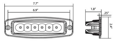 Night Stalker Lighting - Night Stalker Flush Mount 2" x 6" Reverse Lamps - Image 3