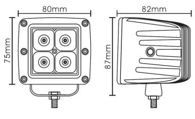 Night Stalker Lighting - Night Stalker 3D High Energy 3" Compact Cube Driving Lights - 3" x 3" - Flood - Image 3