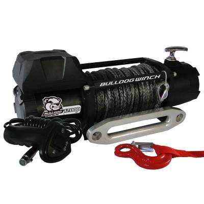 Bulldog Winch - 12000lb Winch w/6.0hp Series Wound, 100ft Synthetic Rope, Aluminum Fairlead - Image 2