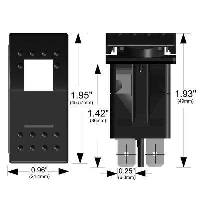 Bulldog Winch - Rocker Switch-ON/OFF 5-Pin White - Image 4